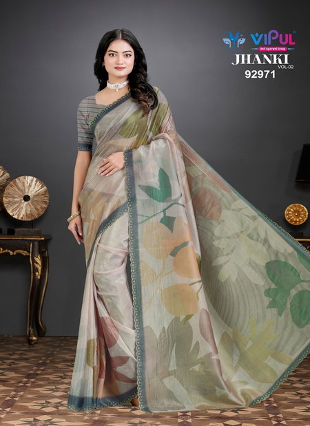 Jhanki Vol 02 By Vipul Organza Cruss Saree Wholesale Price In Surat